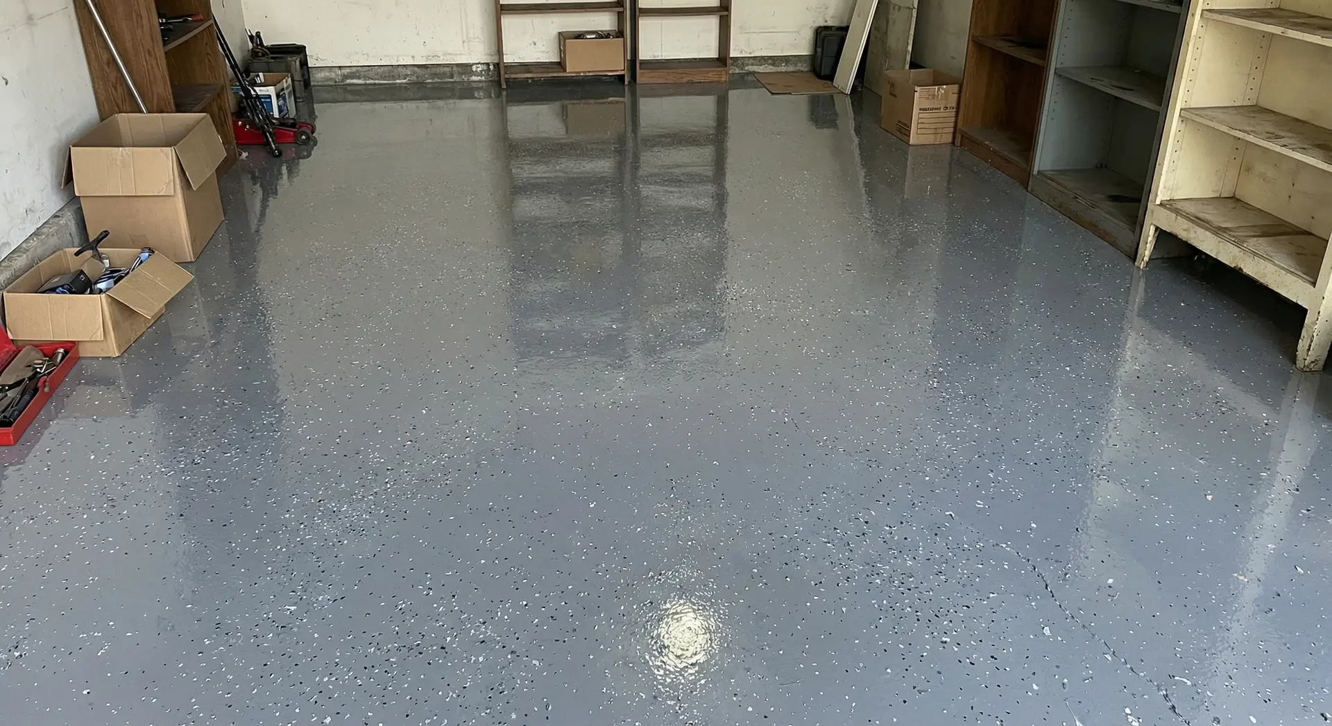 Finished, polished epoxy system after install