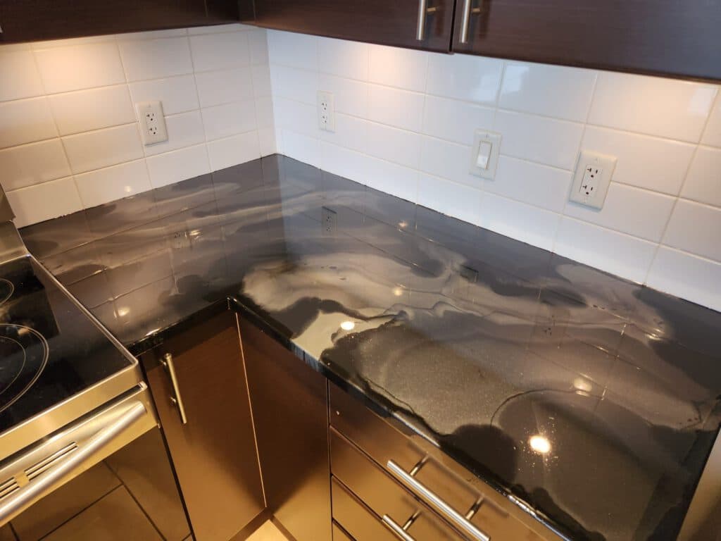 Technician repairing a concrete joint